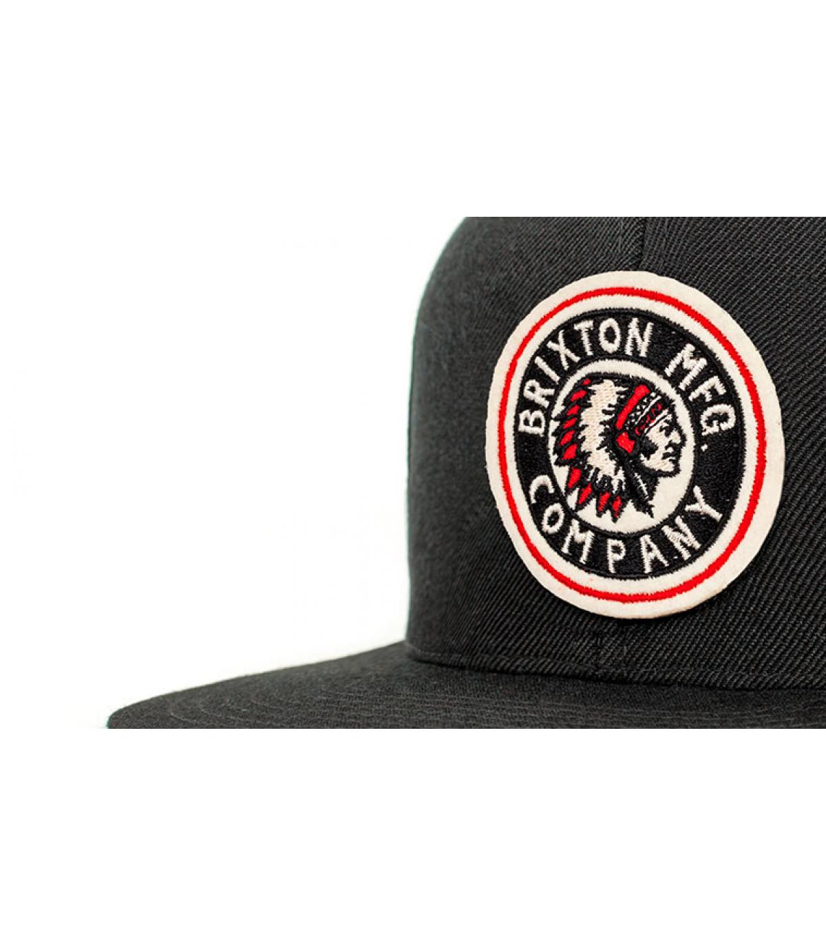 Brixton black snapback patch